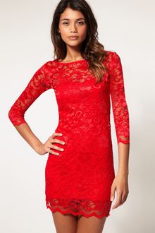 ASOS Collection Asos Lace Bodycon Dress - Lyst