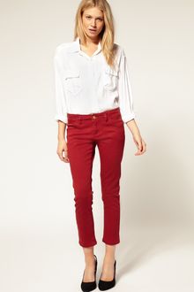 ASOS Collection Asos 7/8th Skinny Twill Trousers - Lyst