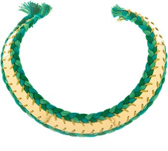 Aurelie Bidermann Double Braided Copacabana Necklace - Lyst