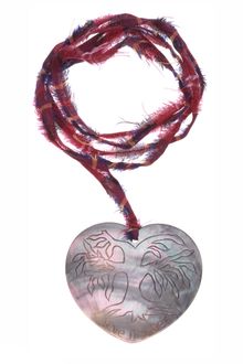 Aurelie Bidermann Heart Mother Of Pearl Charm, Engraved Save My Tree - Lyst