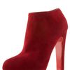 Christian Louboutin Suede Thickheel Bootie in Red (black) - Lyst