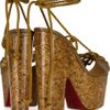 Christian Louboutin Jerry 160 Laceup Leather Sandals in Brown - Lyst
