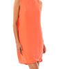 Halston Heritage Sleeveless Cape Back Dress in Pink (coral) - Lyst