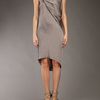 Helmut Lang Drape Dress in Gray (grey) - Lyst