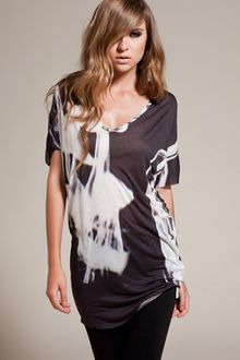 Helmut Lang Ink Print Tee in Black - Lyst