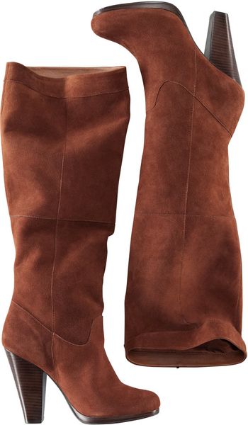 H&m Suede Boots in Brown (chestnut) - Lyst