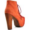 Jeffrey Campbell Lita  Multi Colored Suede Platform Bootie in Orange (multi) - Lyst
