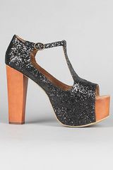 Jeffrey Campbell The Foxy Shoe in Black Glitter