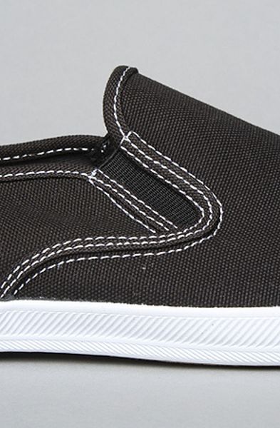 black leather keds slip ons