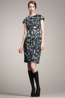 Lela Rose Blotch-print Sheath Dress - Lyst