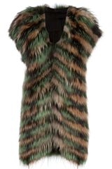 Liska Fox Fur Long Gilet