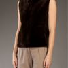 Liska Mink Fur Gilet in Brown - Lyst