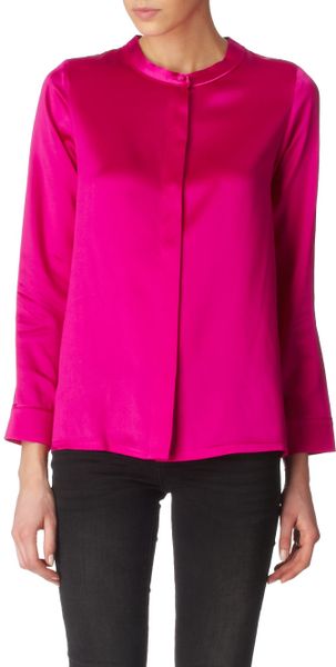 Marc By Marc Jacobs Disco Satin Top in Pink (magenta) - Lyst