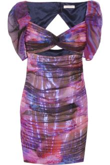 Matthew Williamson Ruched Silk-organza Dress - Lyst