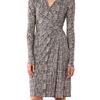 Max Mara Studio Long Sleeve Dress in Gray (grey) - Lyst