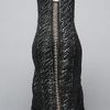 Minimarket The Wedge Zipper Boot in Gray Rubber Brocade in Black (gray)