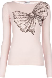 RED Valentino Bow Print Top - Lyst
