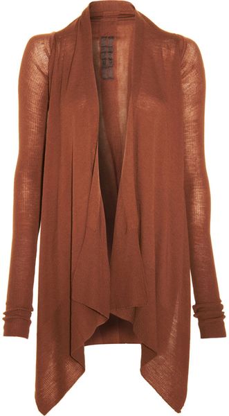 Rick Owens Asymmetric Cardigan - Lyst