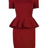 Stella Mccartney Peplum Dress in Red - Lyst