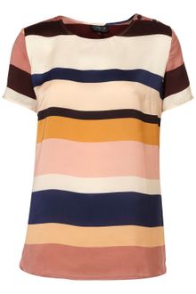 Topshop Silky Stripe Tee - Lyst