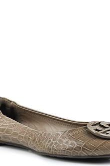 Tory Burch Reva - Mud Leather Croco Printed Ballet Flat - Lyst