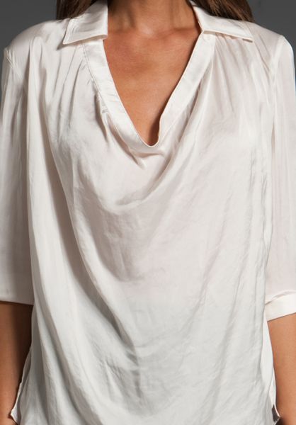 silk cowl neck blouse