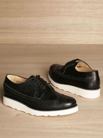 Comme Des Garcons Shirt Mens Pebble Leather Brogues 