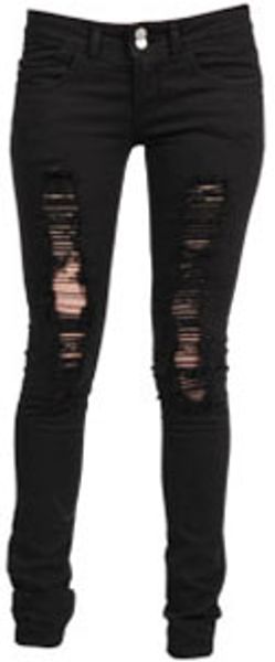Patrizia Pepe Superslim Trousers in Black - Lyst
