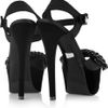 Pedro Garcia Natalie Swarovski Crystal and Satin Sandals in Black - Lyst