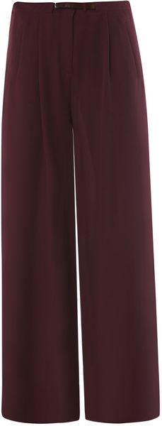 Acne Lempicka Crepe Wide Leg Trousers - Lyst