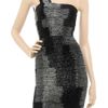 Hervé Léger Beaded Oneshoulder Bandage Dress in Gray (black) - Lyst