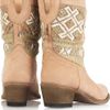 Cobra Society Embroidered Wool and Brushedleather Ankle Boots in Brown (tan) - Lyst