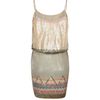 Allsaints Chan Vest Dress in Gold (champagne/fluoro) - Lyst