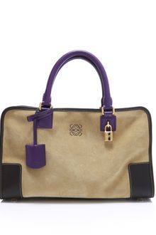 Loewe Amazona Oro Suede Bag - Lyst