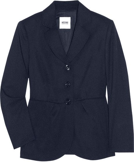 Moschino Cheap & Chic Tailored Woolblend Jacket in Blue - Lyst