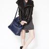 3.1 Phillip Lim Long Sleeve Tshirt Dress with Silk Sleeves in Blue - Lyst