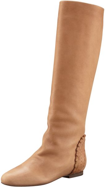 Chloé Cog-heel Flat Knee Boot - Lyst