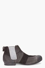 Comme Des Garçons Paneled Low Boots