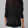 Lanston Split Cowl Neck Top in Black - Lyst