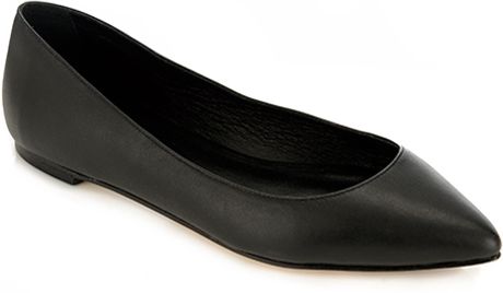 Loeffler Randall Quinnie Pointed Toe Flat in Black - Lyst
