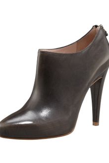 Miu Miu Leather Back-zip Bootie - Lyst