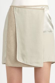 Reed Krakoff Silk and Wool Wrap Skirt - Lyst