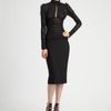 Alexander Mcqueen Ruched Gauze Jersey Top in Black - Lyst