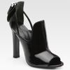 Alexander Wang Agnete Patent Leather Dorsay Peep Toe Ankle Boots in Black - Lyst