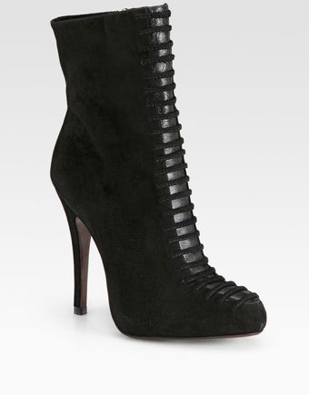 Alexandre Birman Suede Lace-up Ankle Boots - Lyst