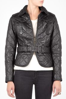 Barbour Gold Label By Temperley Black Devon Leather Quilted Jacket - Lyst