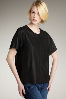 Equipment Leather Crewneck Top - Lyst