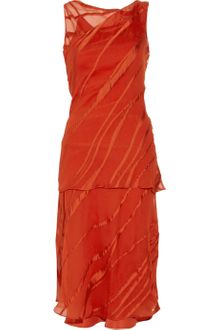 Narciso Rodriguez Layered Crepe and Silk-satin Dress - Lyst