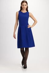 Oscar de la Renta Trapunto-stitched Dress