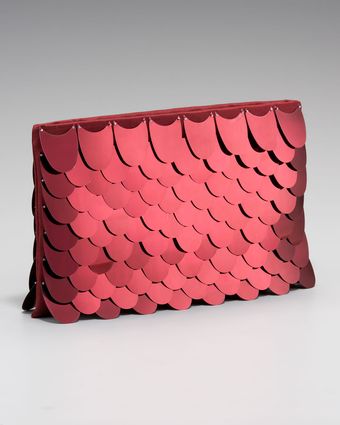 Prada Pailette-stitched Flat Satin Clutch - Lyst